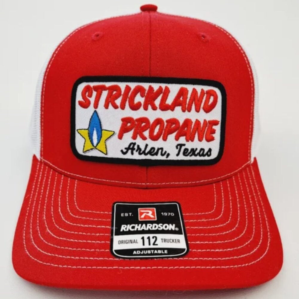 Strickland Propane Arlen,Texas Red And White Richardson 112 Hat Cap